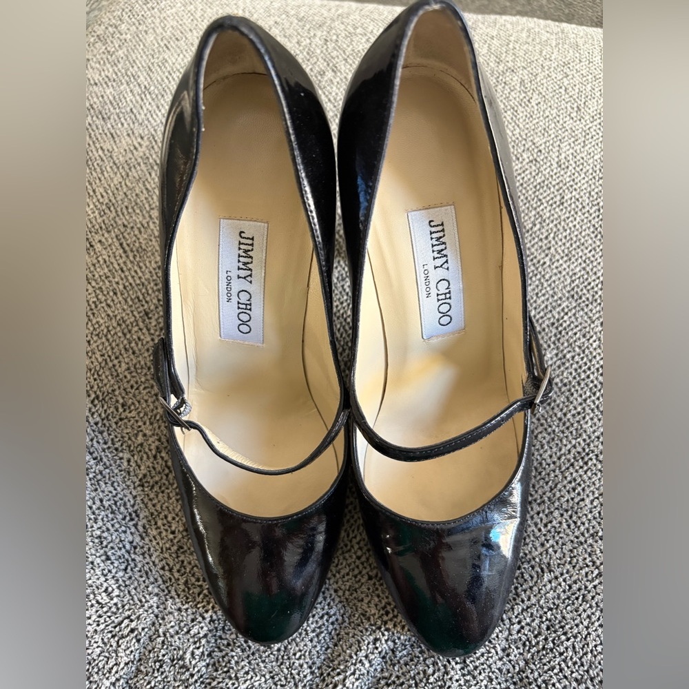 Jimmy Choo Patent Leather Mary Jane Block Heel size 37 - Picture 5 of 5